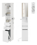 Meubles colonnes reglable electrique blanc