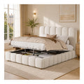 Lits avec rangement ferme finition bois blanc 2,19 x 1,55 x 1,03 m