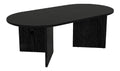 Table basse avec rangement ferme finition bois noir