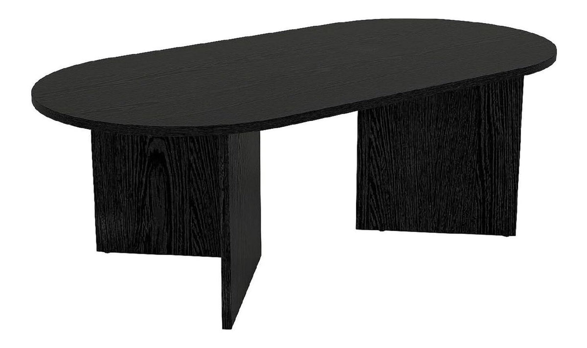 Table basse avec rangement ferme finition bois noir