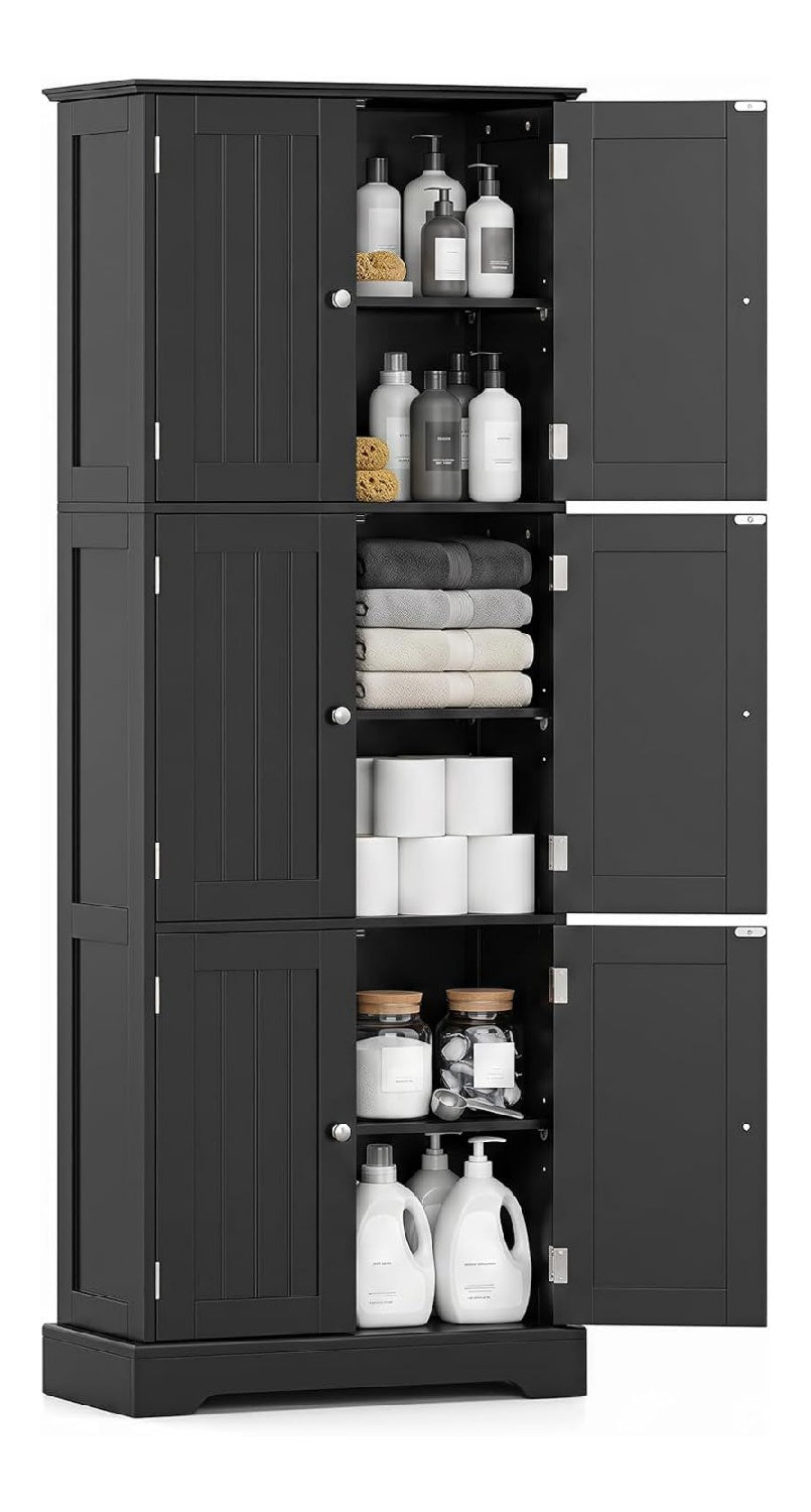 Meubles sur pied reglable avec rangement ferme noir