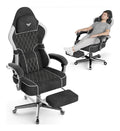 Chaise confortable reglable avec rangement ferme noir 49 x 52 x 125 centim