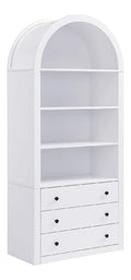 Bibliotheque avec tiroirs avec rangement ferme blanc 80 x 40 x 180 centim
