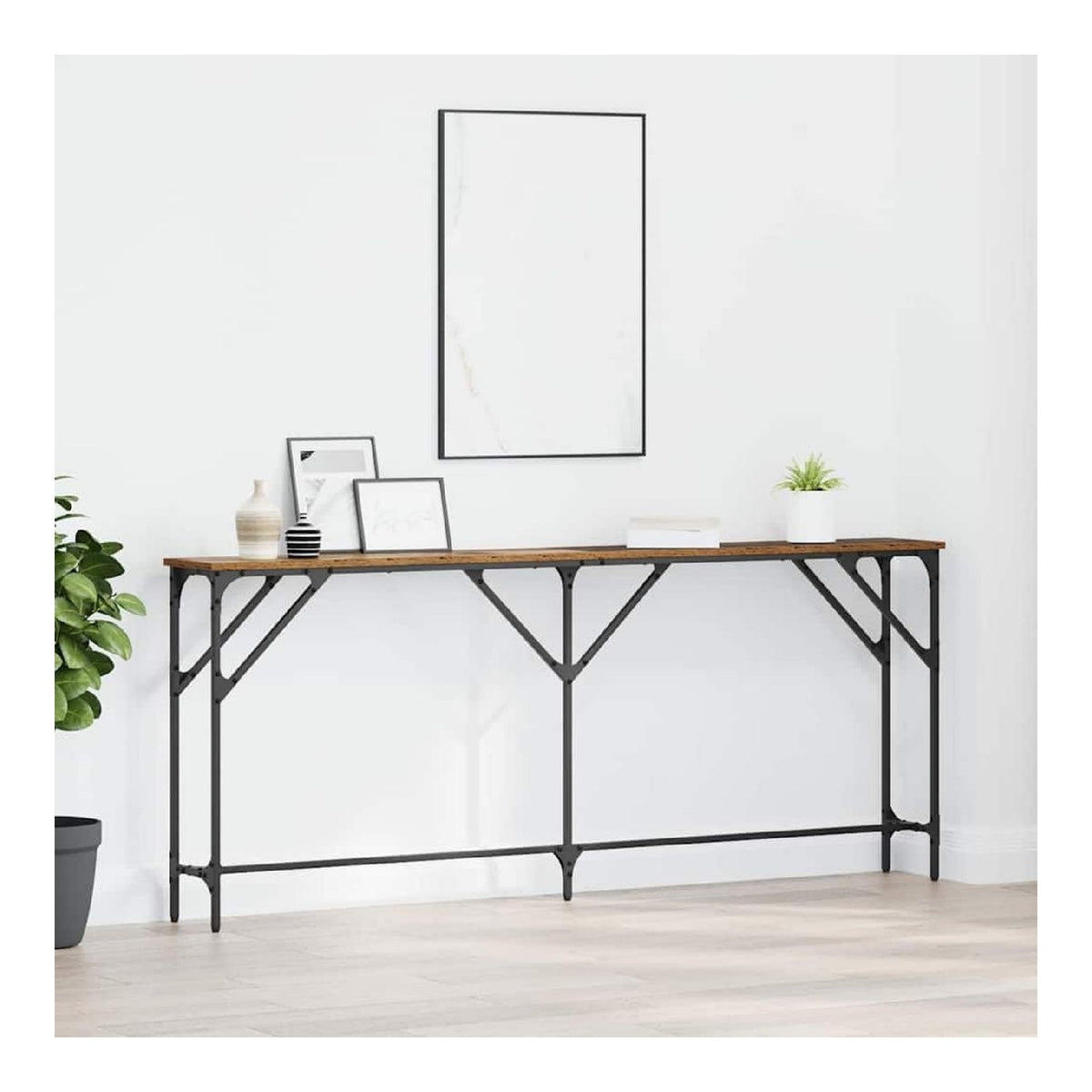 Tables consoles reglable finition bois naturel