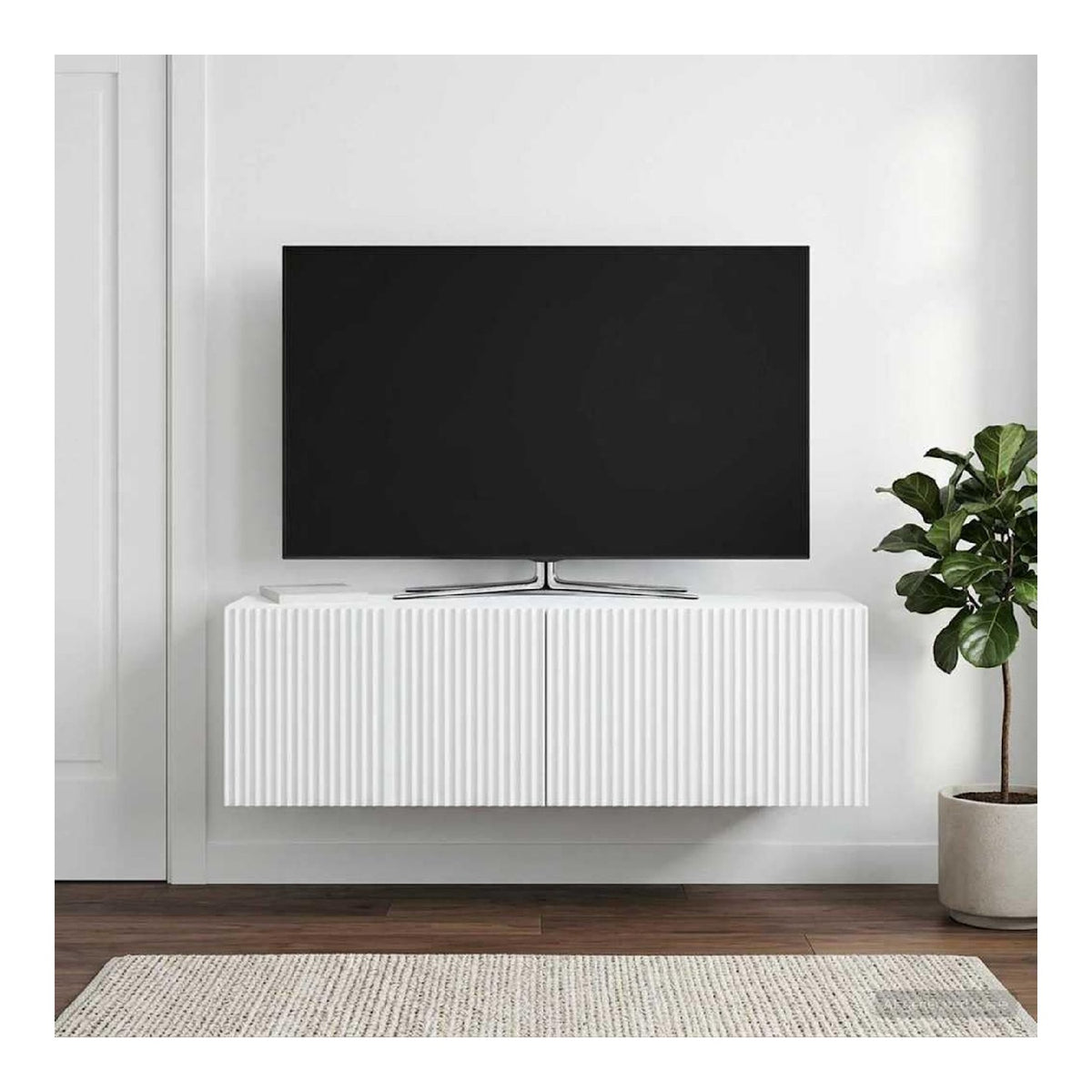 Supports muraux avec tiroirs avec rangement ferme blanc