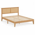 Lit double en bois et rotin 200x150 cm