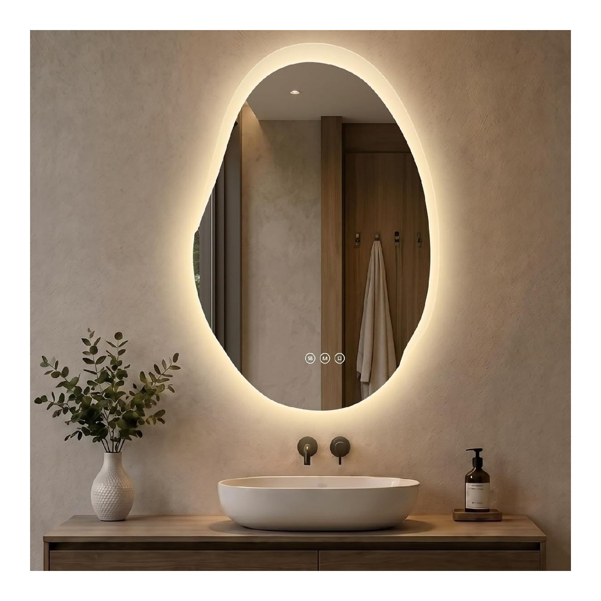 Miroirs cosmetiques muraux reglable blanc variante 853
