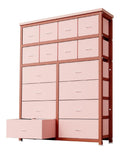 Commode de rangement reglable avec tiroirs rose