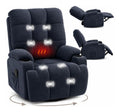 Fauteuils relaxants electrique avec rangement ferme bleu