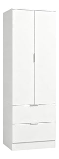 Armoire de rangement avec tiroirs avec rangement ferme blanc 60 x 47 x 180 cm