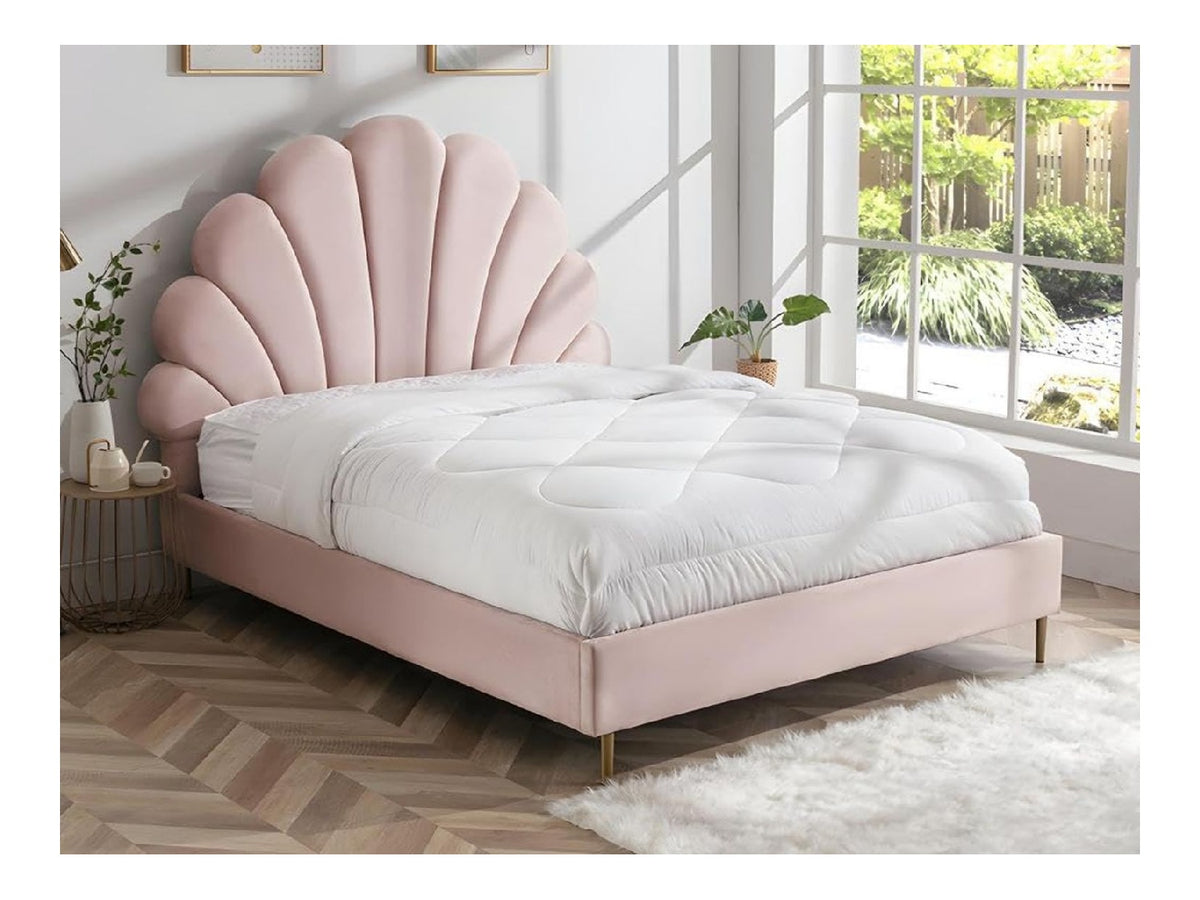Lits avec rangement ferme finition bois rose