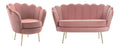Ensembles de canapes avec rangement ferme structure metal rose