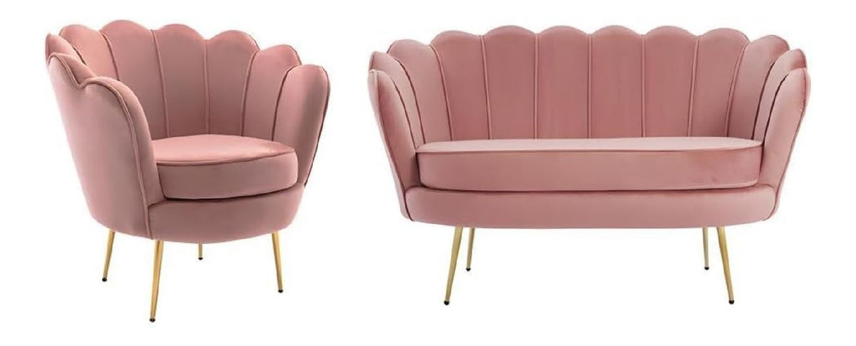 Ensembles de canapes avec rangement ferme structure metal rose