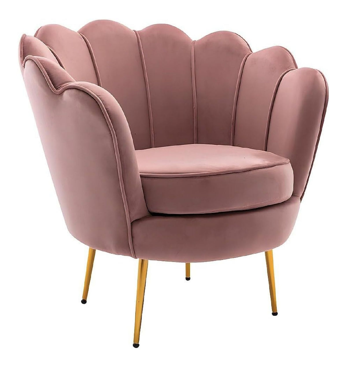 Fauteuil confortable avec rangement ferme structure metal rose