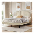 Lits reglable avec rangement ferme beige