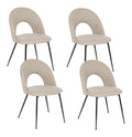 Chaise confortable structure metal beige