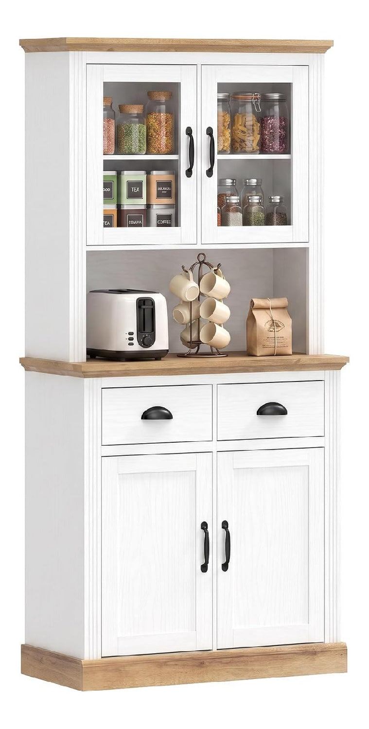 Buffets, credences et vaisseliers reglable avec tiroirs blanc 38 x 80 x 170 centim