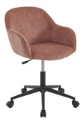 Chaise confortable avec rangement ferme structure metal rose