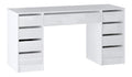 Commode de rangement avec tiroirs avec rangement ferme blanc 152,3 x 53,6 x 76 cm