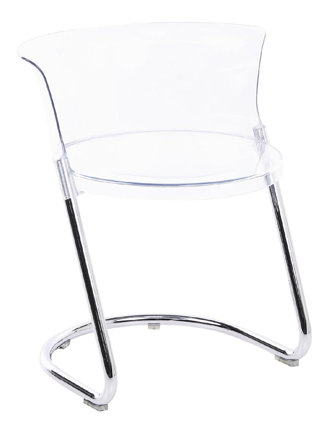 Chaise confortable avec rangement ferme structure metal transparent