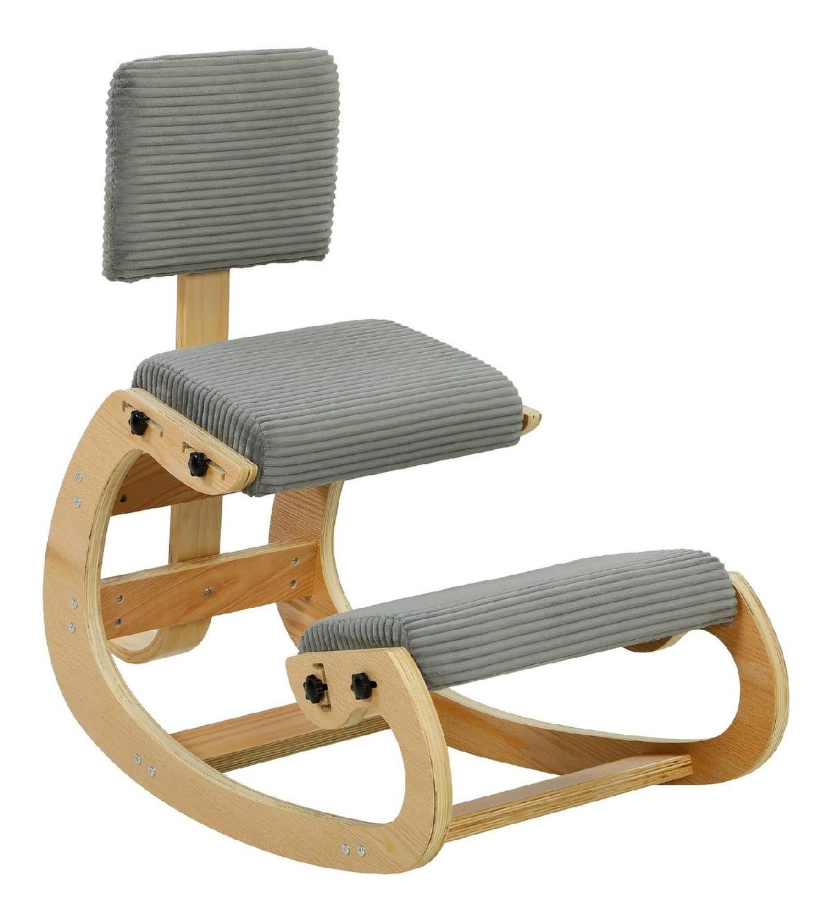 Chaise confortable avec rangement ferme finition bois gris fonce