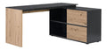 Armoire de rangement avec rangement ferme finition bois noir 150 x 124 x 75 centim