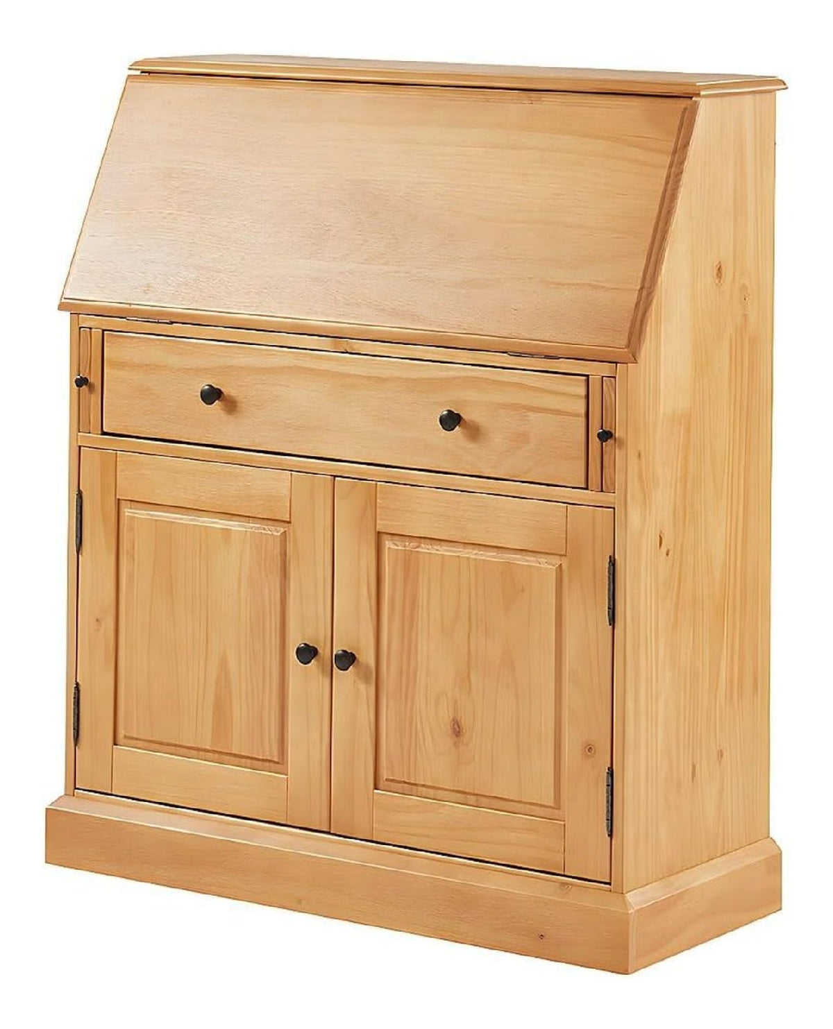 Bureau fonctionnel avec tiroirs avec rangement ferme naturel