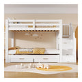 Ensembles de meubles avec tiroirs finition bois blanc 95 x 160 x 253 centim