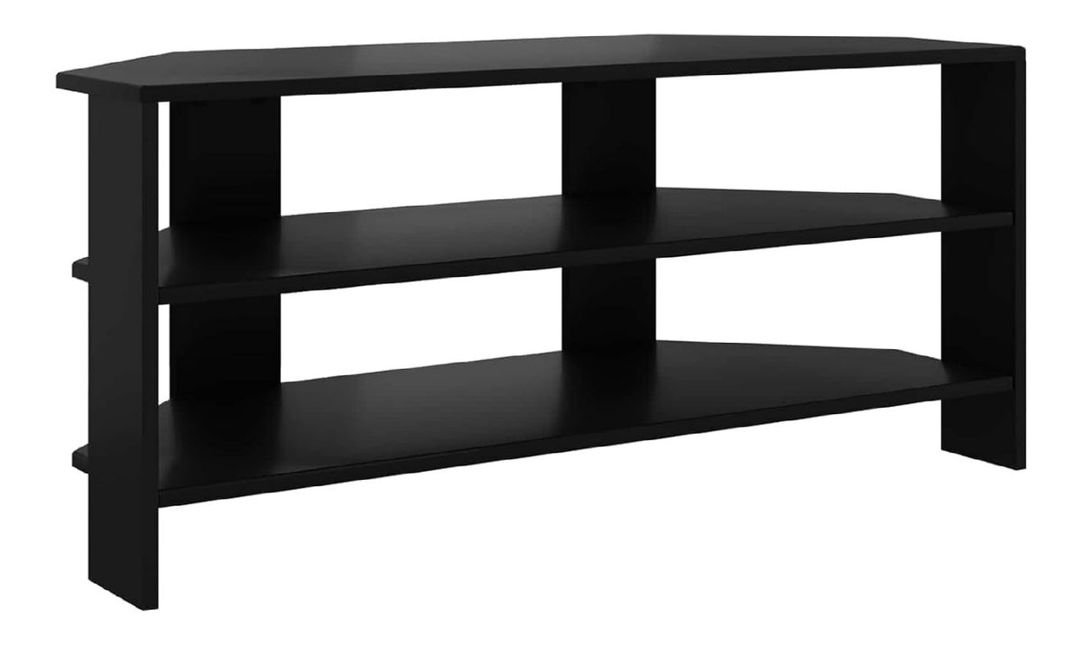 Banc TV avec rangement ferme finition bois noir 102 x 40,5 x 45