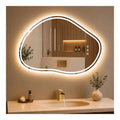 Miroirs cosmetiques muraux reglable avec rangement ferme blanc