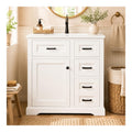 Meubles-lavabos avec tiroirs avec rangement ferme blanc 82.00 x 47.0 x 76.0 cm