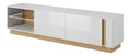Banc TV avec rangement ferme finition bois chene 187,5 x 40 x 45,5 centim