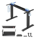 Postes de travail informatiques reglable electrique noir 80 x 119 x 180 centim