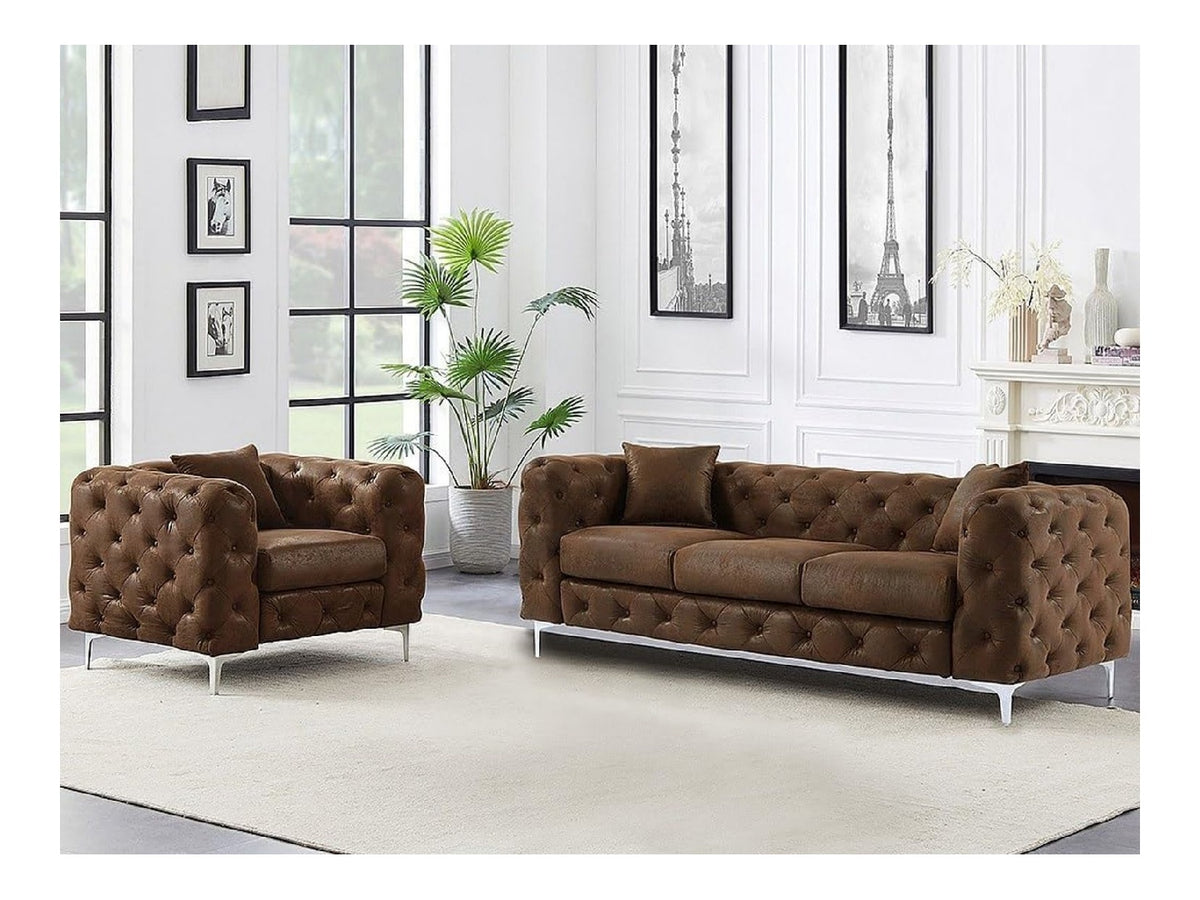 Ensembles de canapes avec rangement ferme structure metal marron