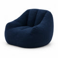 Fauteuil en Tissu Bouclette Bleu Marine 80x90x85 cm