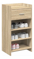 Armoires a chaussures avec rangement ferme finition bois chene