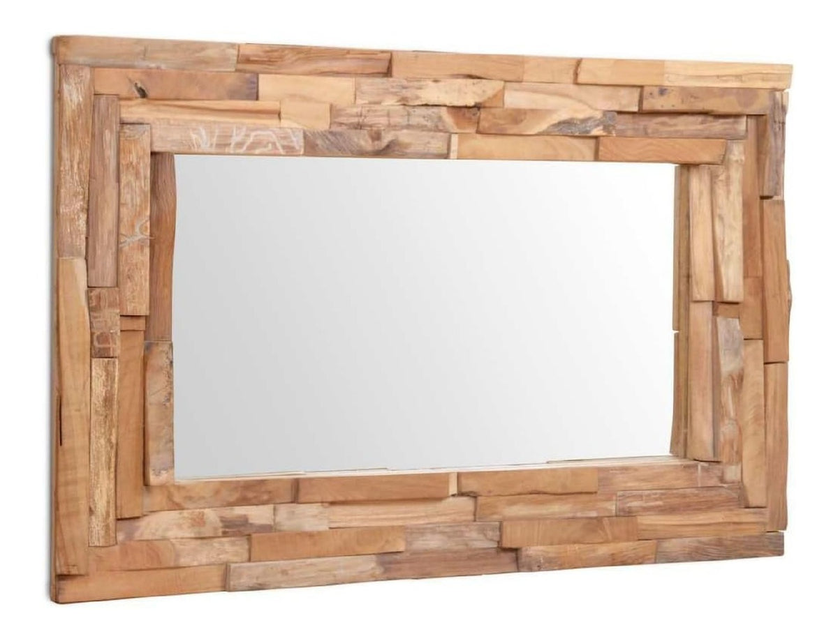 Miroirs muraux avec rangement ferme finition bois naturel variante 903