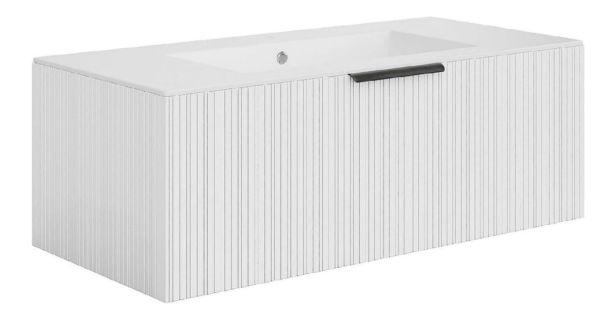 Meubles suspendus avec tiroirs avec rangement ferme blanc