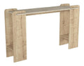 Tables consoles avec rangement ferme finition bois beige