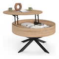 Table basse finition bois structure metal noir