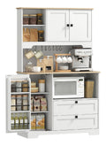 Buffets, credences et vaisseliers reglable avec tiroirs blanc 100 x 40 x 162 cm