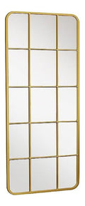Miroirs muraux avec rangement ferme structure metal dore