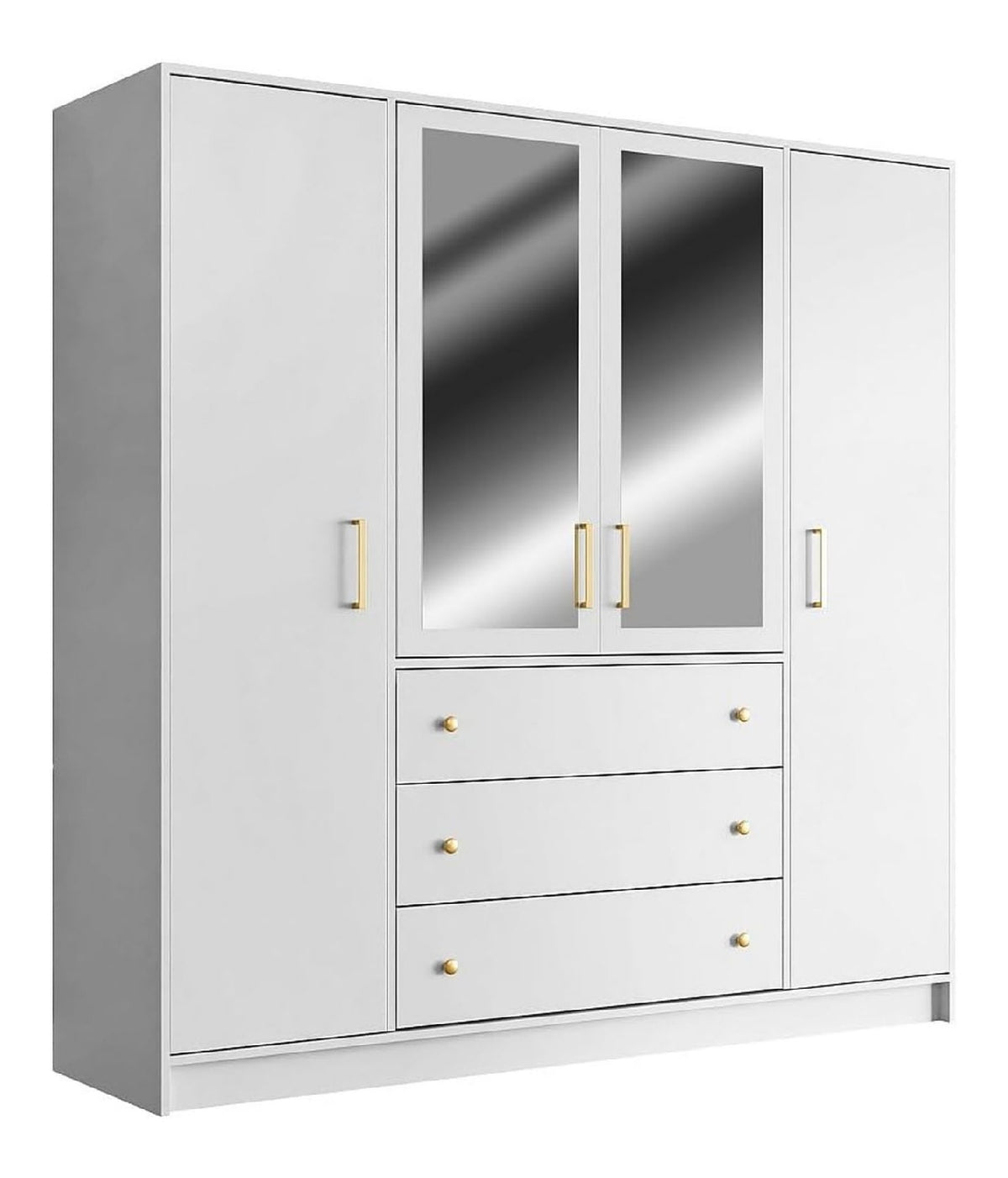 Armoire de rangement avec tiroirs avec rangement ferme blanc 196 x 58 x 200 centim