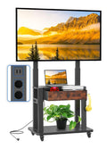 Supports sur pied reglable avec tiroirs noir
