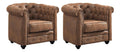 Fauteuil confortable avec rangement ferme marron