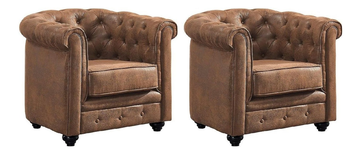 Fauteuil confortable avec rangement ferme marron