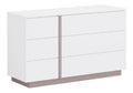 Commode de rangement avec tiroirs avec rangement ferme blanc