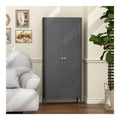 Armoire de rangement reglable avec rangement ferme noir