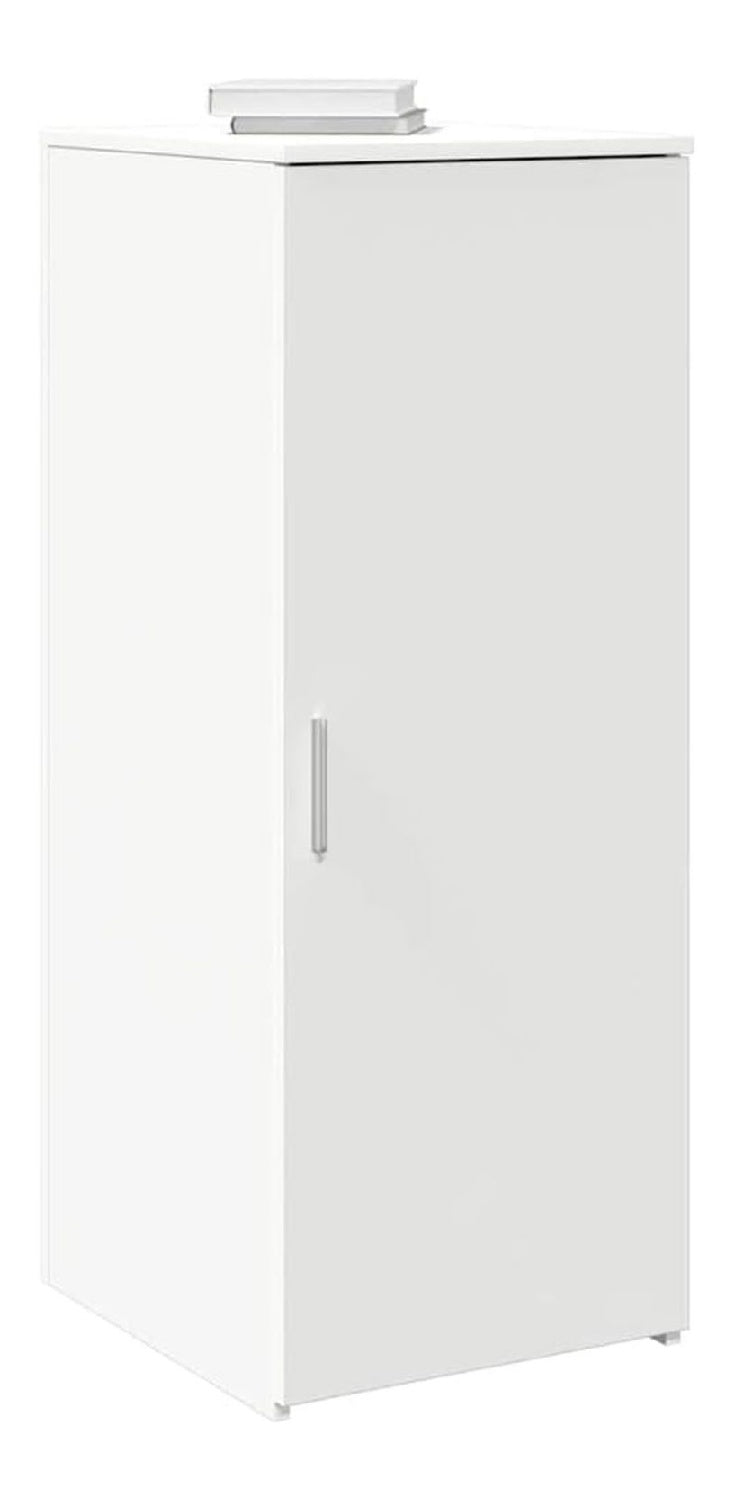 Armoires de rangement avec rangement ferme finition bois blanc