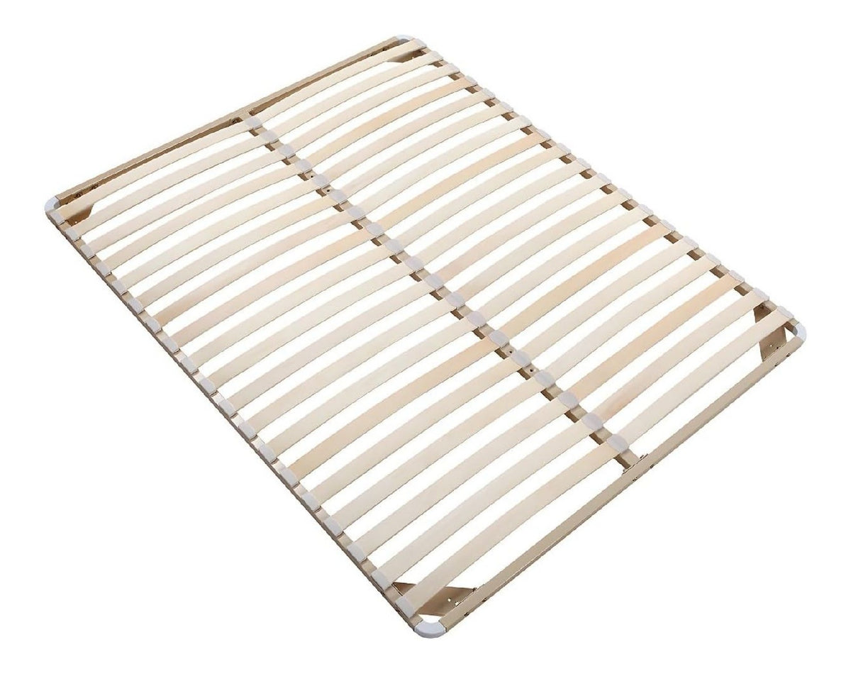 Sommiers a lattes avec rangement ferme structure metal beige